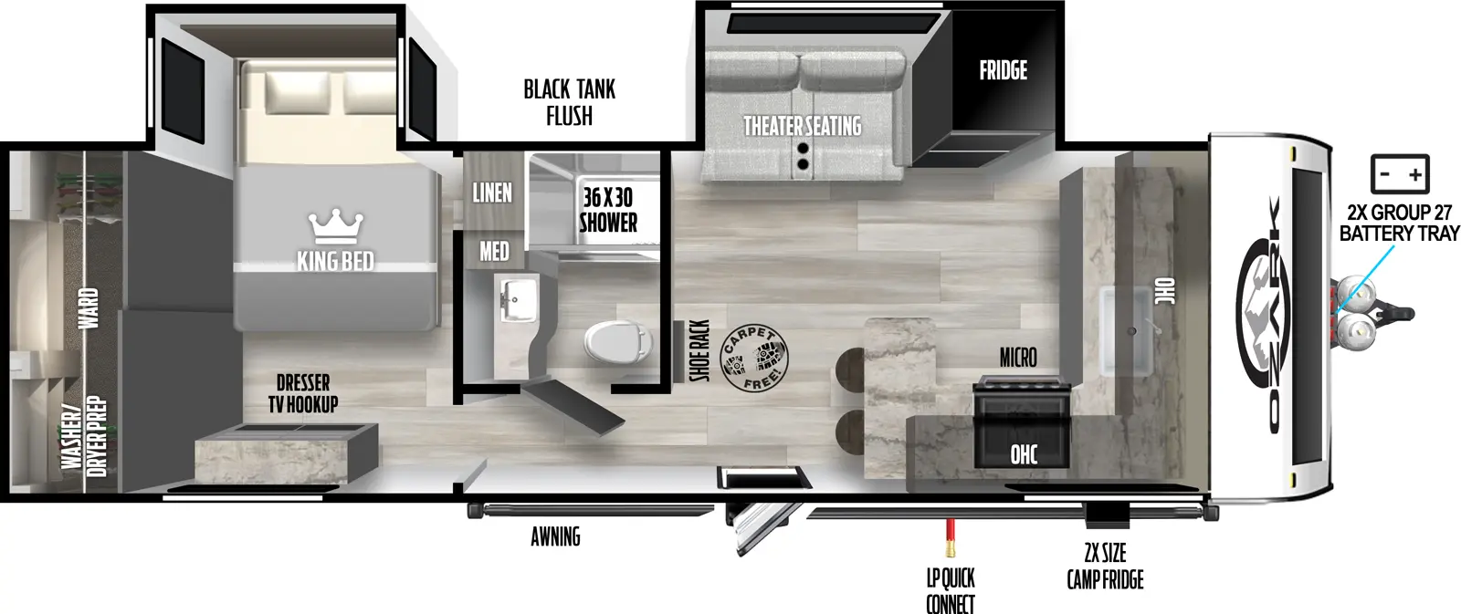 Ozark 2650FK Floorplan